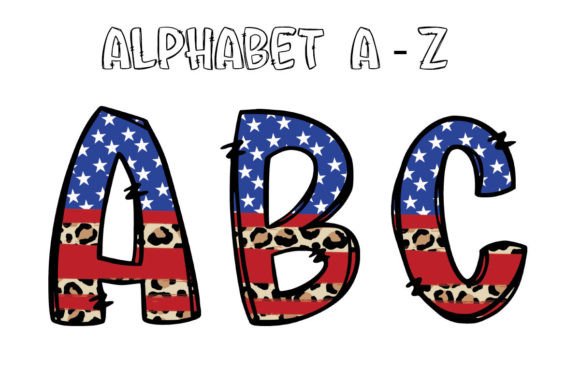 4th of July Alphabet Doodle PNG 4: Your Festive Design Toolkit