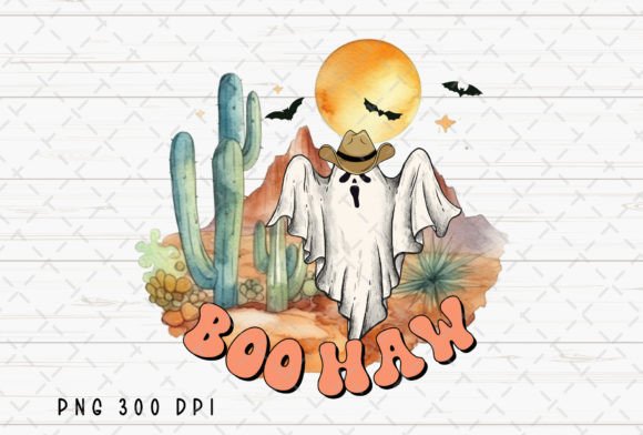 Boo How Ghost Halloween Western PNG: A Design Asset for Bold Brands