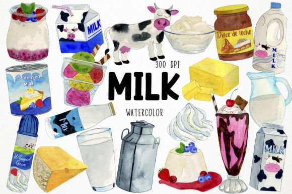 Bringing Dairy to Life: The Charm of Watercolor Clipart