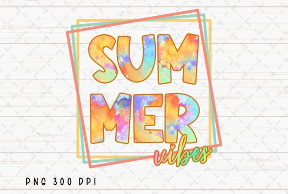 Colorful Summer Vibes Sublimation PNG for Creative Projects