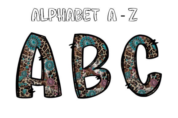 Country Doodle Alphabet Letters Western: Rustic Charm for Modern Projects