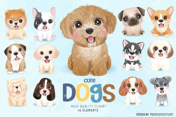 Cute Dogs Collection Clipart: A Designer's Guide to Charming Visuals