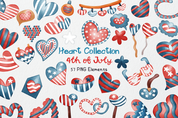 Designing with Heart: The 4th of July Illustration Collection