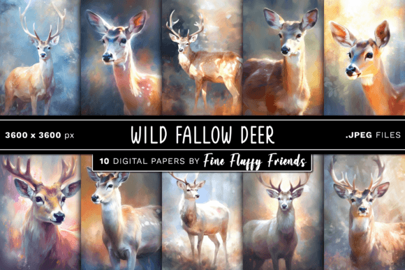 Fallow Deer Digital Paper: Elevate Your Creative Projects