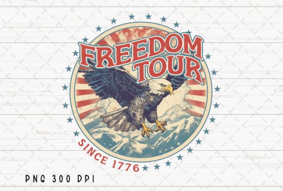 Freedom Tour Eagle: A Patriotic Design Asset for Your 4th of July Projects