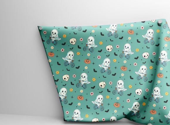 Ghost Halloween Fall Seamless Pattern: Your Go-To Autumn Asset