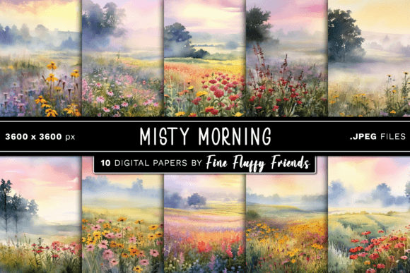Misty Morning Digital Paper: Elevate Your Creative Projects