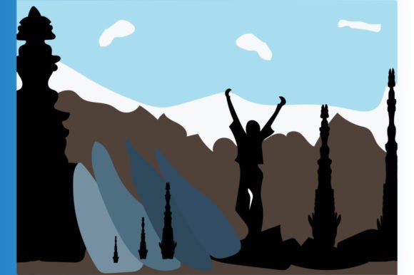 Mountain Illustration 8: A Bold Vector for Striking Design Projects
