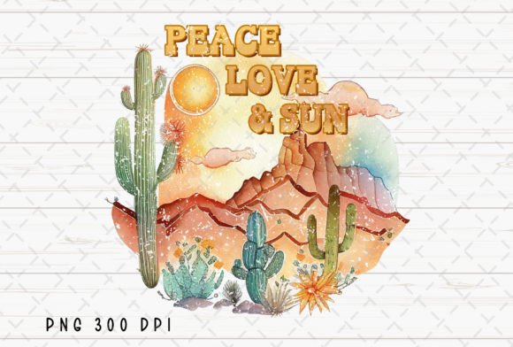 Peace Love & Sun Western Cactus Retro: A Designer's Guide